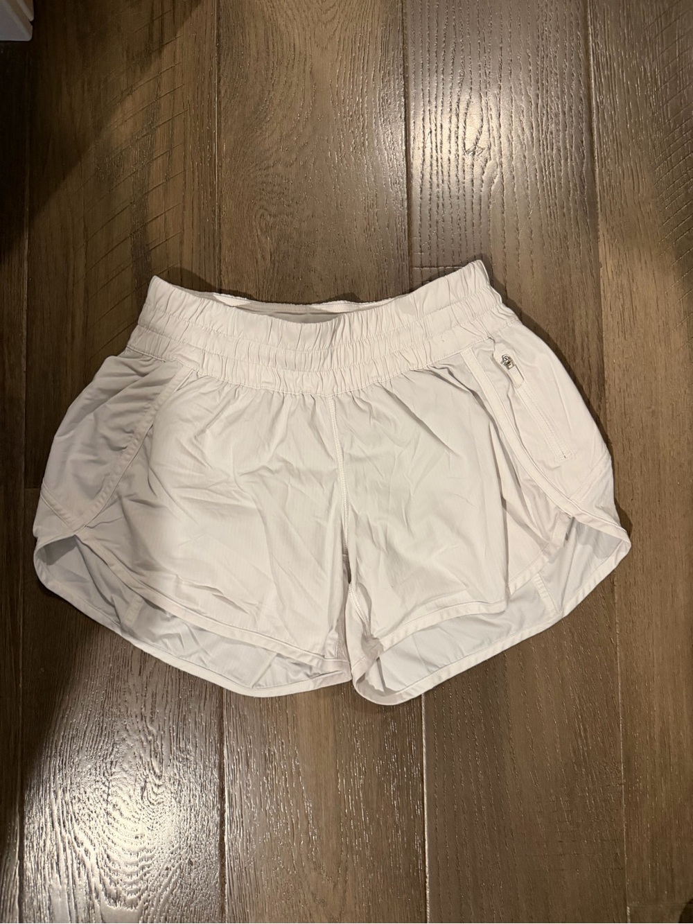 lululemon athletica Pale Pink Women’s Athletic Shorts with Zip Pocket